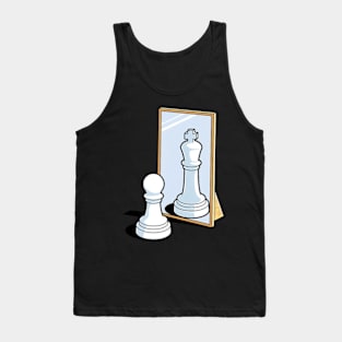 Chess Pawn King Mirror Reflection Motivational Tank Top